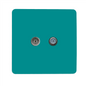 Trendi Switch Bright Teal TV Coaxial & F-Type Satellite Socket - Screwless
