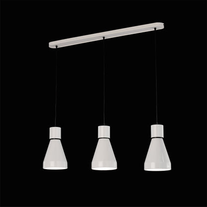 Mantra Fusion Kos E27 Fusion M5841 Kos Linear Pendant 3L 3 x E27 Max 40W, White/ Black