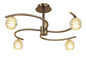 Mantra Sphere 59.3cm Semi Flush 4 Light G9, Antique Brass