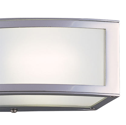 Mantra M0393 Duna E27 Wall Light 1 Light E27, Polished Chrome/White Acrylic