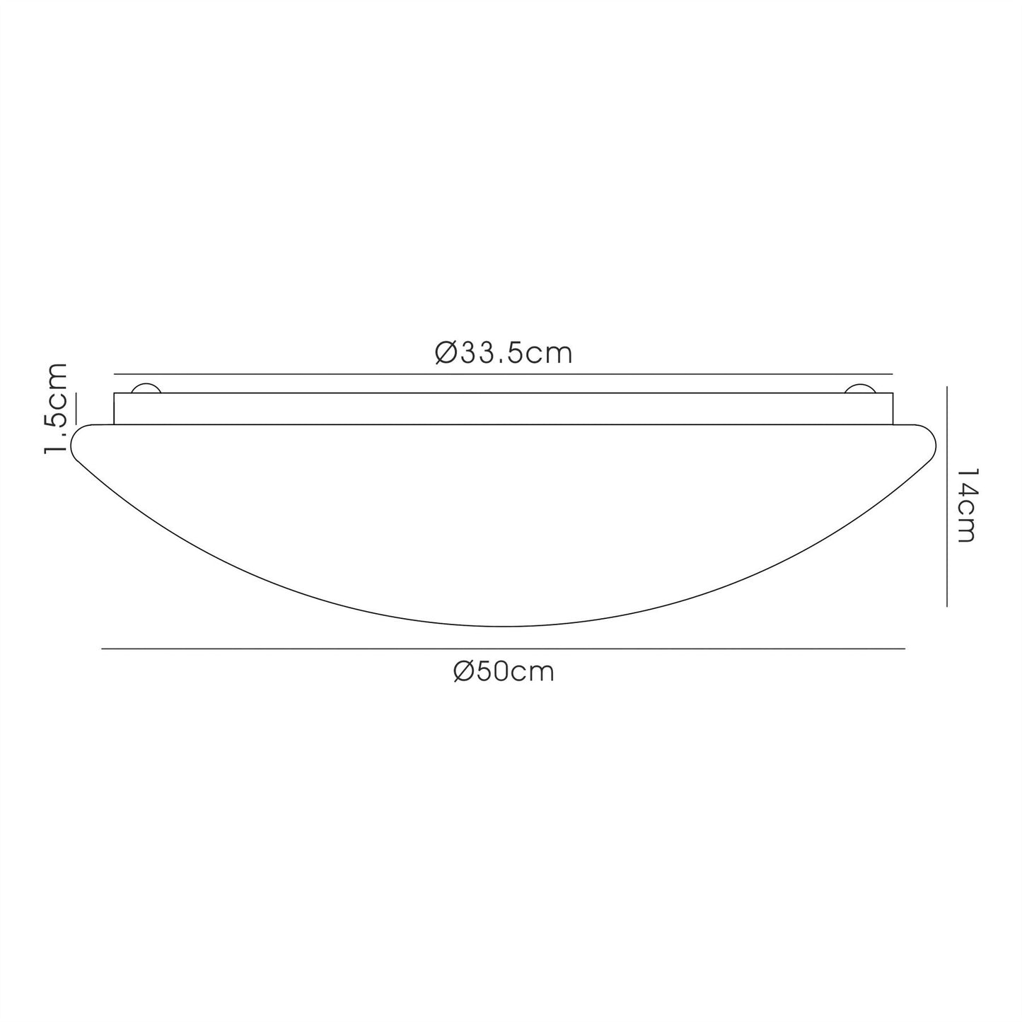 Deco Helios Ceiling Light,500mm Round,30W 1800lm LED White 4000K