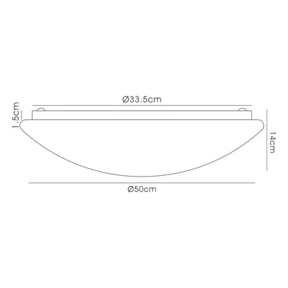 Deco Helios Ceiling Light,500mm Round,30W 1800lm LED White 4000K
