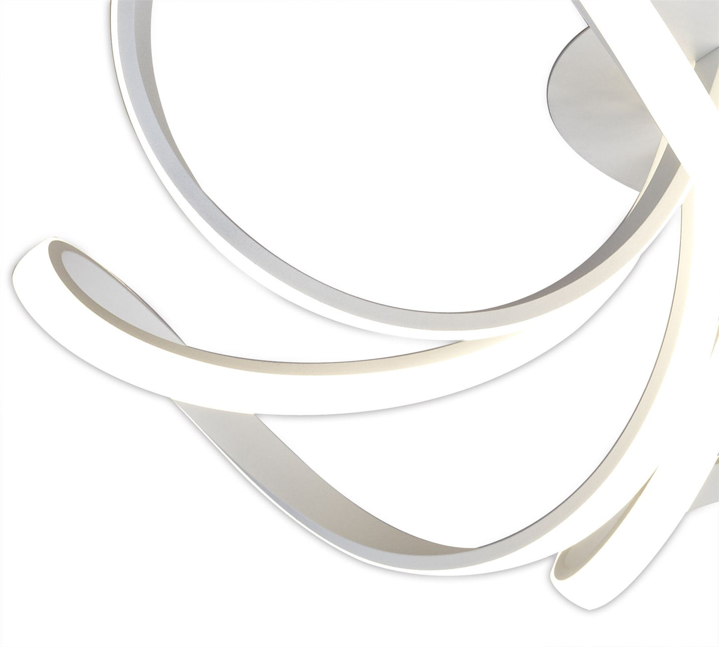 Mantra Knot Led Blanco M6037 Knot Blanco Ceiling 74cm Round 5 Looped Arms 60W LED 2800K, 4800lm, Dimmable, White/Frosted Acrylic, 3yrs Warranty - M6037 Ceiling