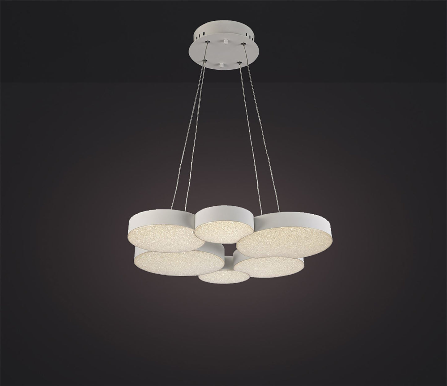 Mantra Fusion M5761 Lunas Pendant 61cm Diameter 54W LED 3000K, 2650lm, RF Remote Control White, 3yrs Warranty