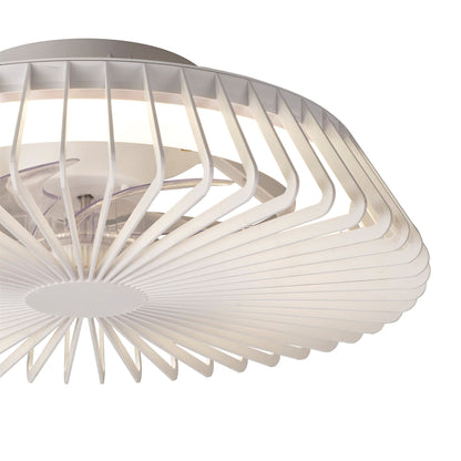 Himalaya Mini 53cm 70W LED Round Ceiling Light With 30W DC Reversible Fan, 2700-5000K Tuneable White, 4900lm, Remote Control, White, 3yrs Warranty