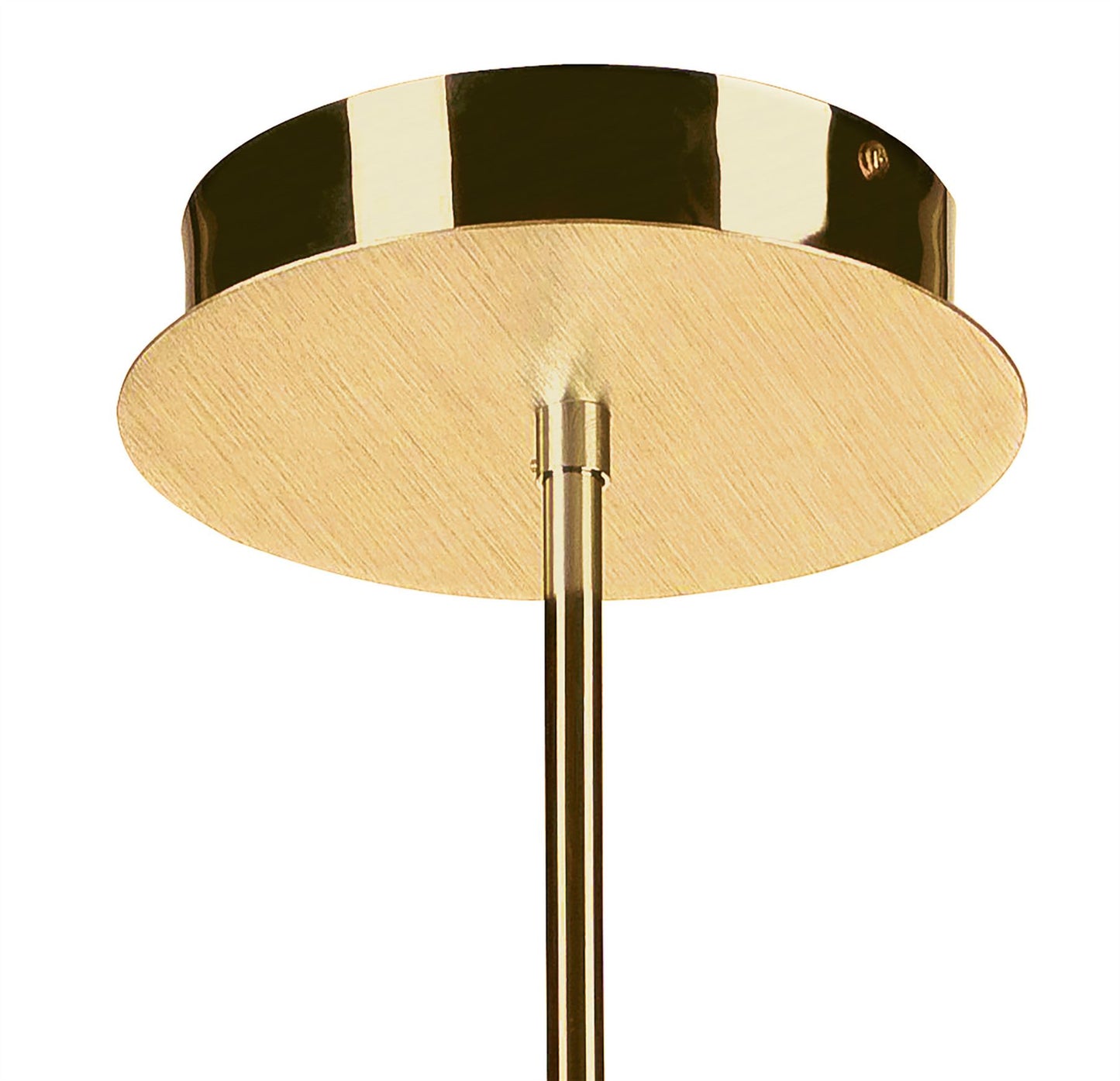 Mantra Fusion Juno 58cm Telescopic Convertible To Semi Flush 3 Light 15W LED 3000K, 1350lm, Satin Gold/Frosted Acrylic/Gold, 3yrs Warranty
