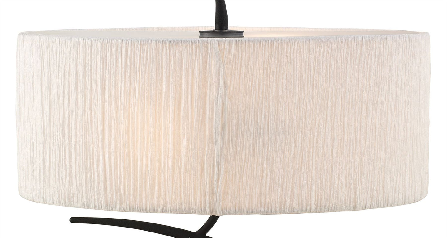 Mantra M1158/BS Eve Table Lamp 2 Light E27 Small, Anthracite with Black Oval Shade - M1158/BS