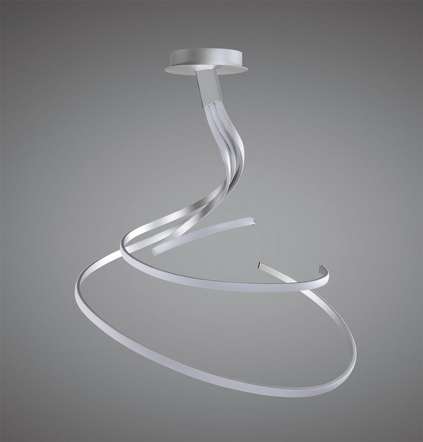 Mantra M5821 Nur XL Semi Ceiling 80W LED 3000K, 6200lm, Dimmable Silver/Frosted Acrylic/Polished Chrome, 3yrs Warranty - M5821 Ceiling