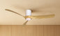 Nemo II L 1.3m 19W LED Dimmable Ceiling Light With Built-In 32W DC Fan, 3000-5000K Remote Control, 3800lm, Wood/White, 5yrs Warranty