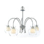 Diyas Malvina 64cm /Semi Flush 5 Light G9 Polished Chrome/Clear Glass Ceiling Pendant Light Fitting