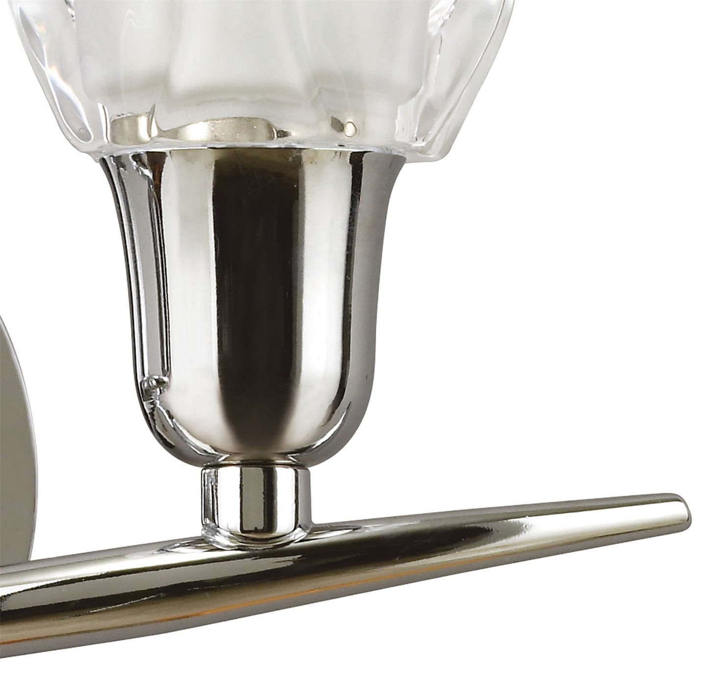 Mantra Amel Wall Light Switched 2 Light L1/SGU10, Polished Chrome, CFL Lamps INCLUDED