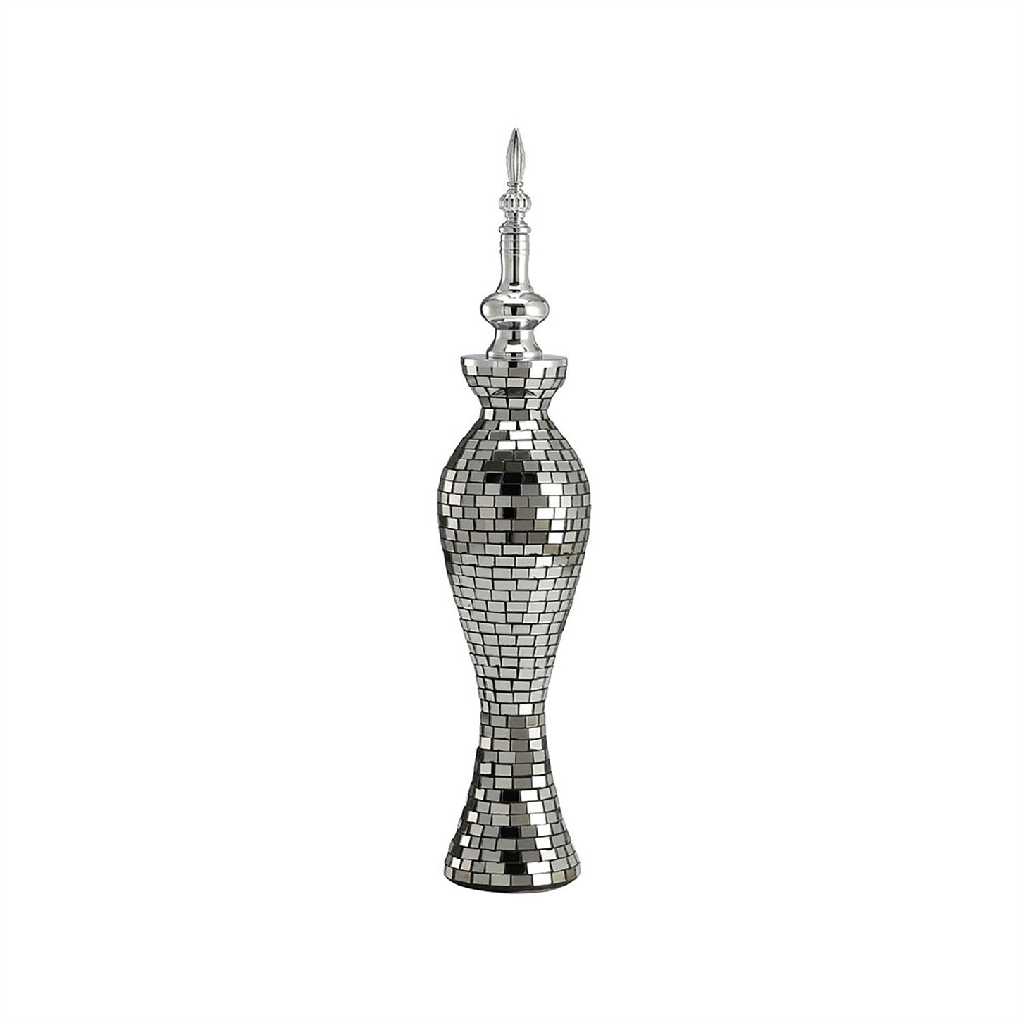 Diyas Home (DH) Anika Mosaic Ornament Large Silver Mosaic