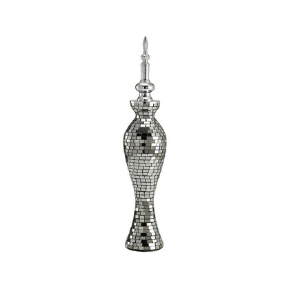 Diyas Home (DH) Anika Mosaic Ornament Large Silver Mosaic