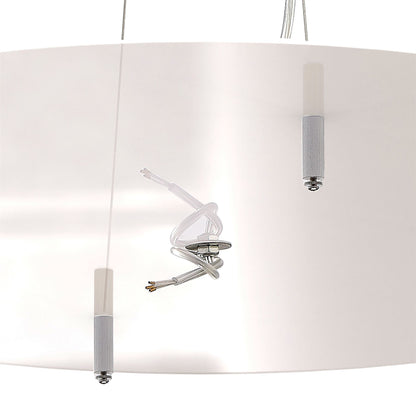 Mantra M5033 Nordica Pendant Kit 90CM, Polished Chrome/White Acrylic