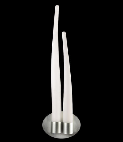 Mantra M1694 Estalacta Wall Light 2 Light GU10 Indoor/Outdoor, Silver/Opal White