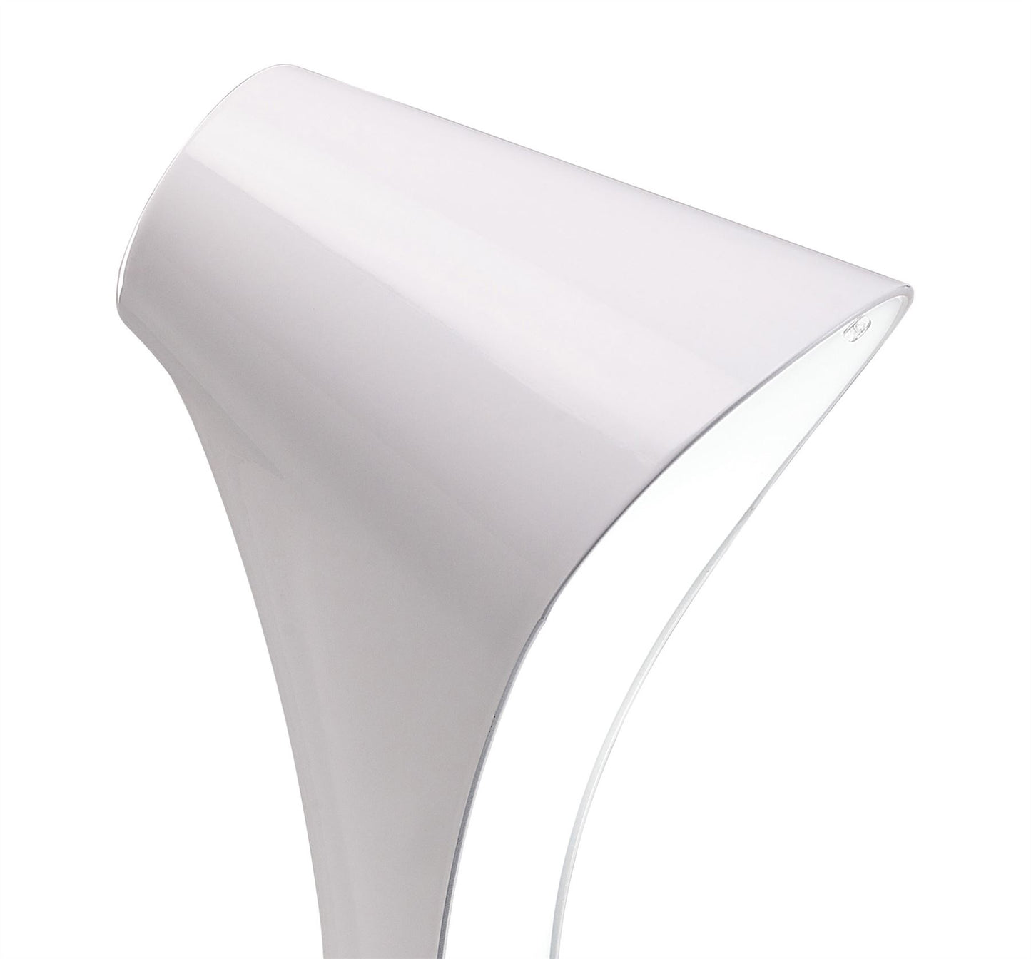 Mantra M1546 Ora Table Lamp 1 Light E27, Gloss White/White Acrylic/Polished Chrome