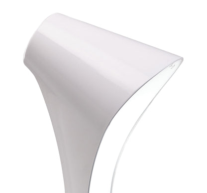 Mantra M1546 Ora Table Lamp 1 Light E27, Gloss White/White Acrylic/Polished Chrome