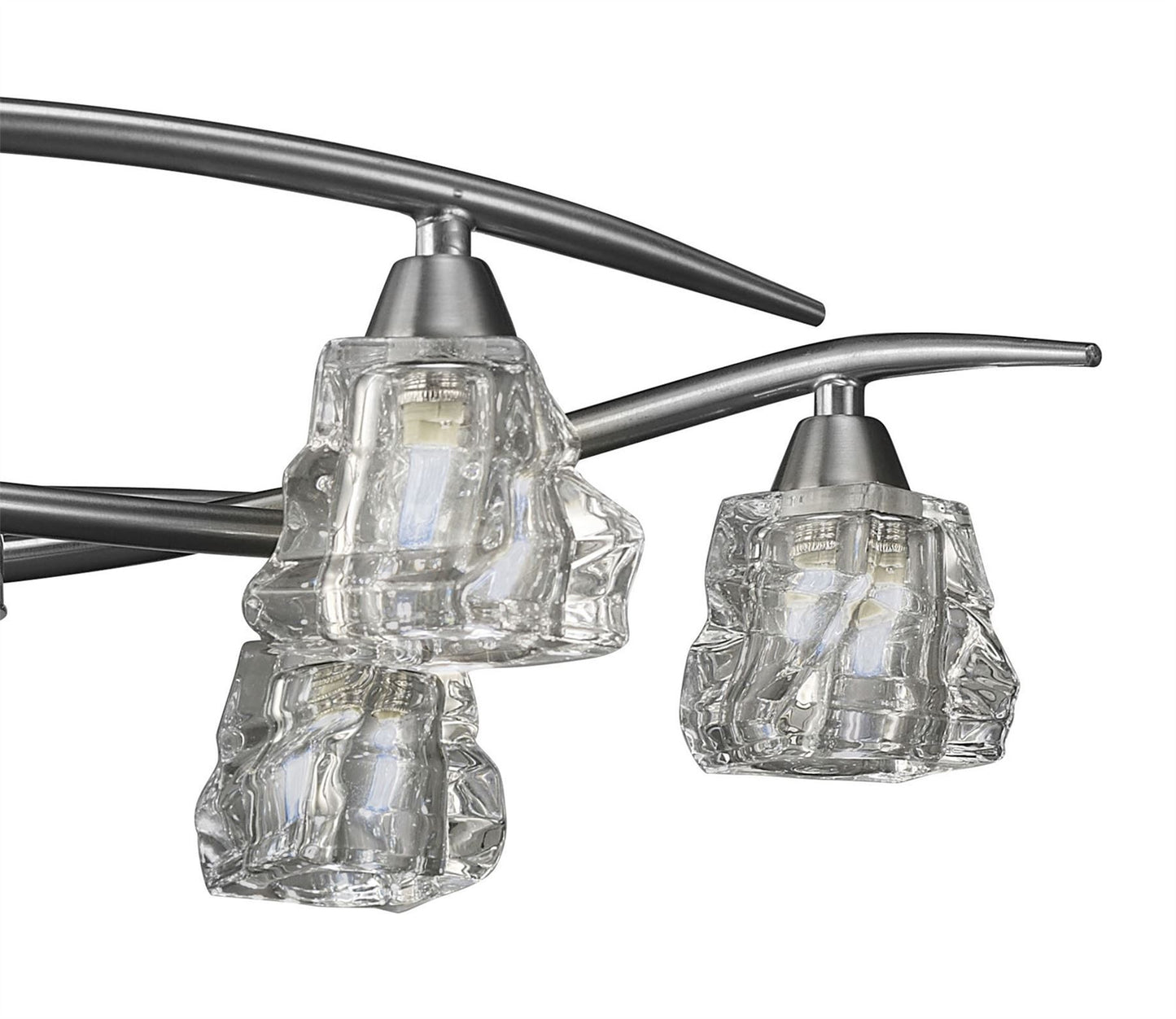 Mantra M3750 Iku Telescopic Semi Flush Convertible 6 Light G9, Satin Nickel