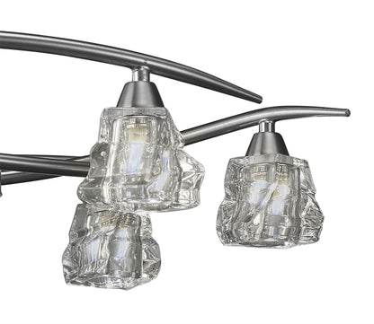 Mantra M3750 Iku Telescopic Semi Flush Convertible 6 Light G9, Satin Nickel
