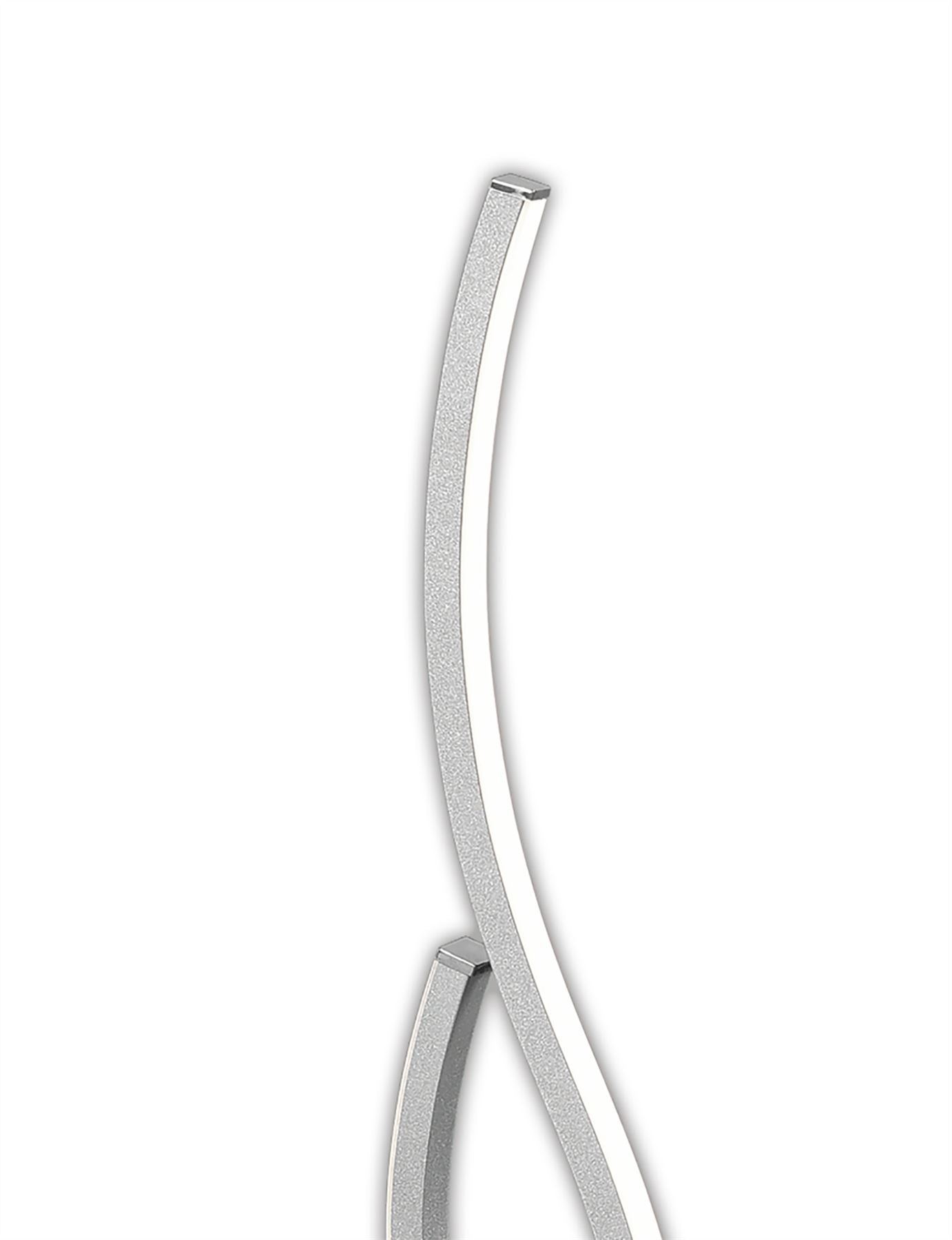 Mantra M6109 Corinto Table Lamp 55cm, 12W LED, 3000k, 960lm, Silver Chrome, Touch Dimmer, 3yrs Warranty