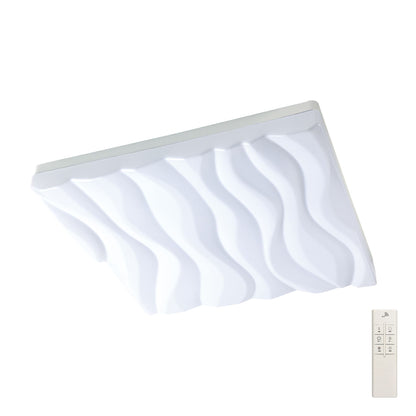 Mantra Arena Ceiling/Wall Light Large Square 60W LED IP44,Tuneable 3000K-6500K,4500lm,Dimmable via RF Remote Ctrl Matt White/Acrylic,3yrs Warranty