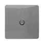 Trendi 1 Gang Artistic Modern Glossy Screwless Television Satellite Socket Light Grey