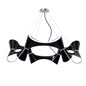 Mantra M1553 Ora Pendant 12 Twisted Round Light E27, Gloss Black/White Acrylic/Polished Chrome