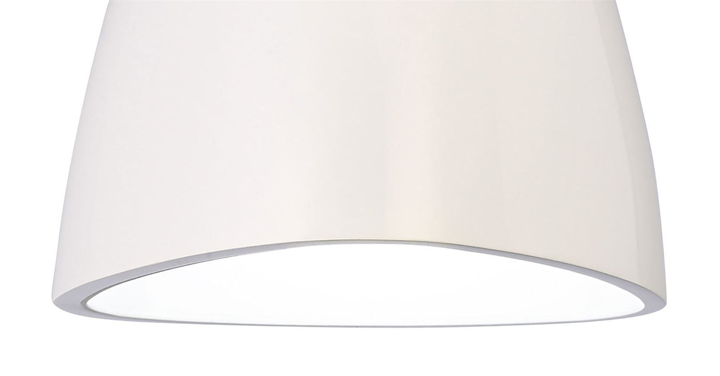 Mantra M4823 Triangle Pendant Small 1 Light E27, Gloss White/Polished Chrome