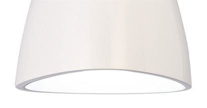 Mantra M4823 Triangle Pendant Small 1 Light E27, Gloss White/Polished Chrome