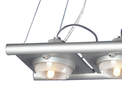 Mantra (0040 003) Ull Rectangular Pendant 4 Light G9 Silver Grey