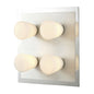 Diyas IP44 Cone Flush  4 Light G9 Polished Chrome & Aluminium/Opal Glass Ceiling Light Fitting