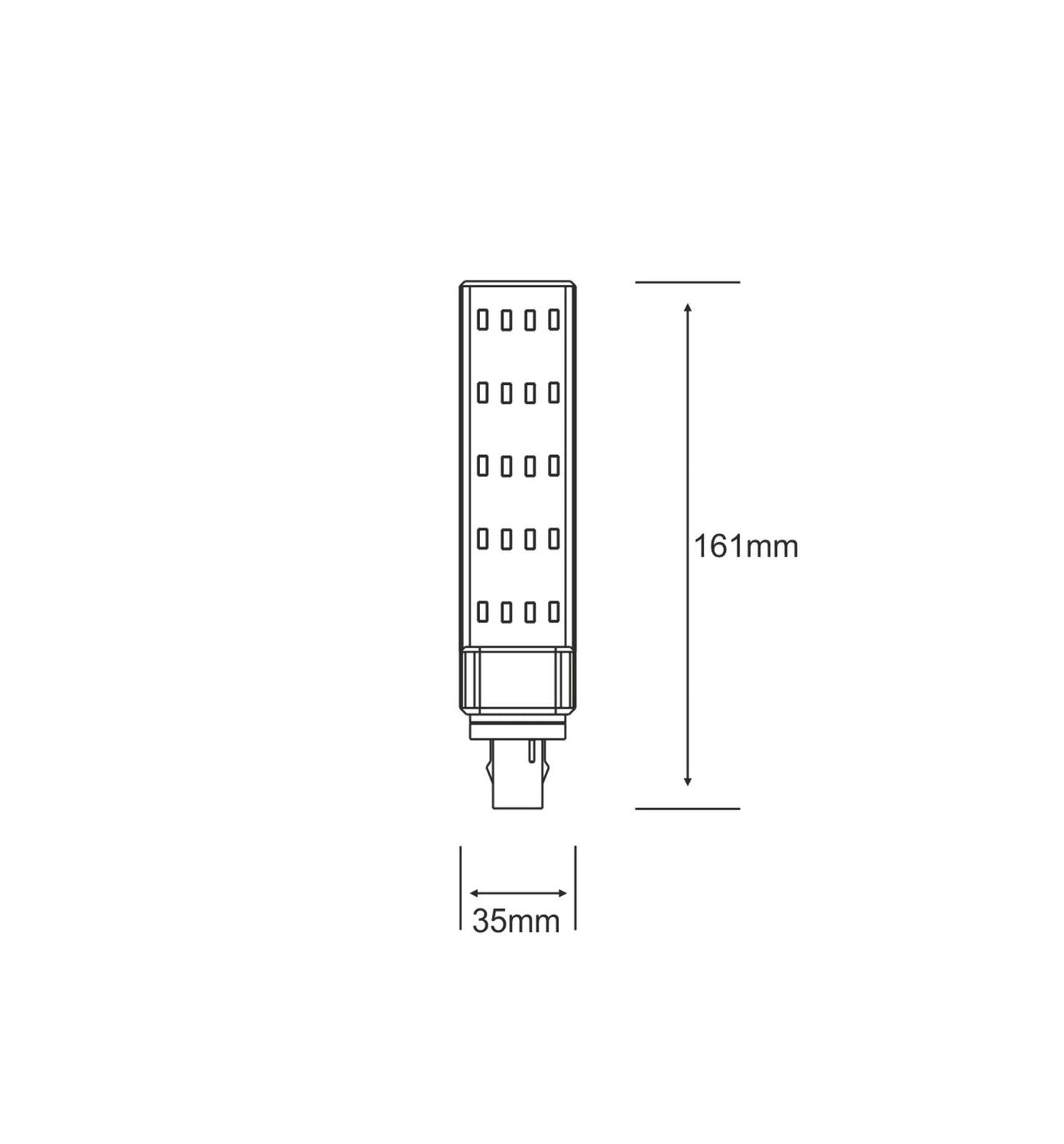 Luxram High Power SMD LED Bona-D G24D 2-Pin 10W Natural White 4000K 820lm LED