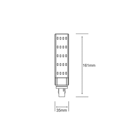 Luxram High Power SMD LED Bona-D G24D 2-Pin 10W Natural White 4000K 820lm LED