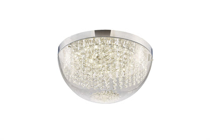 Diyas Harper 40cm Large Flush  21W 1600lm LED 4000K Polished Chrome/Crystal, 3yrs Warranty Crystal Ceiling Light Fitting