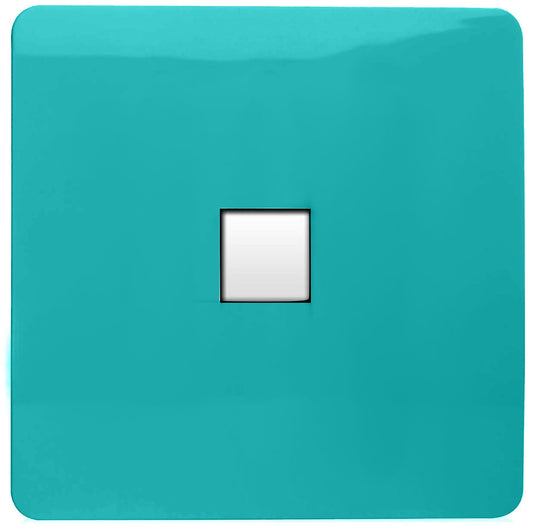 Trendi Artistic Modern Glossy Tactile Telephone Socket Bright Teal