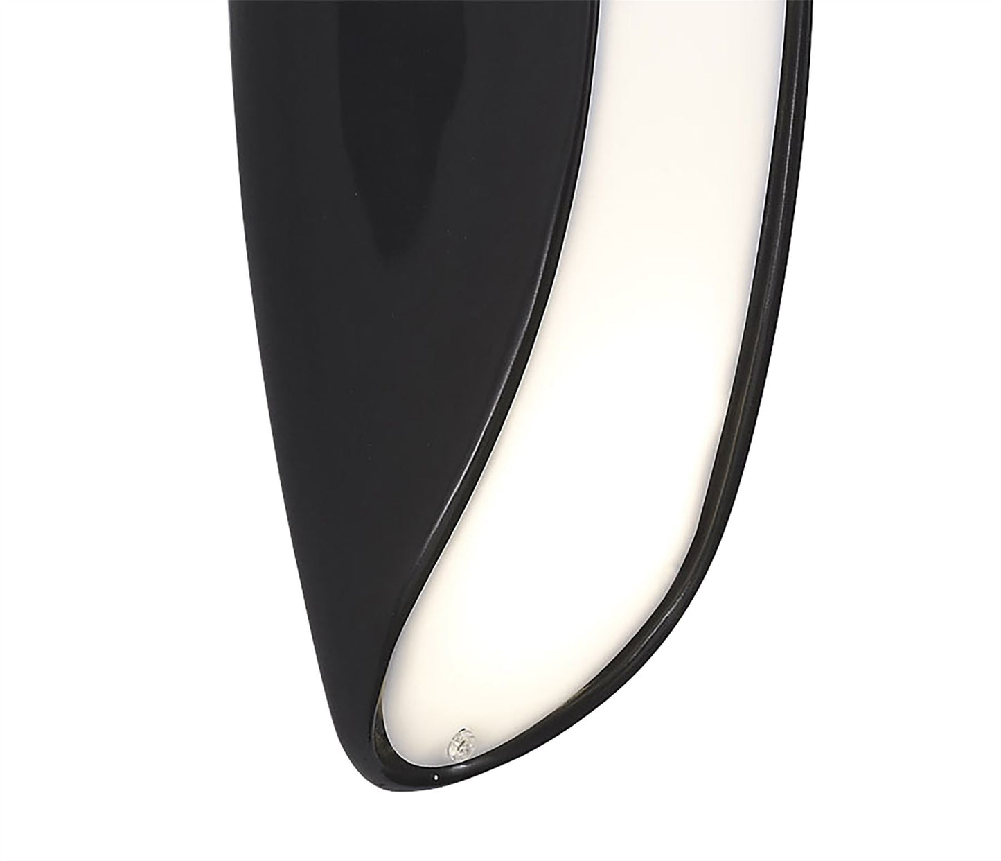 Mantra Pasion Wall Light 2 Light E27, Gloss Black/White Acrylic/Polished Chrome, CFL Lamps INCLUDED