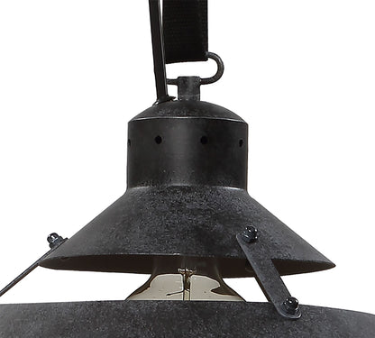 Mantra M5441 Industrial Ceiling 1 Light 40W E27 Medium, Oxide Metal, Black Belt