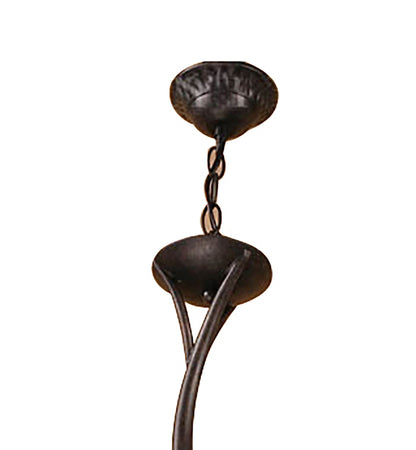 Mantra Forest Semi Ceililng 8 Light G9 Bar, Brown, Black Oxide