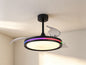 Rafaga 50W LED Dimmable White/RGB Ceiling Light With Built-In 30W DC Reversible Fan, Remote Control 3000-6500K, 3200lm, Black, 5yrs Warranty