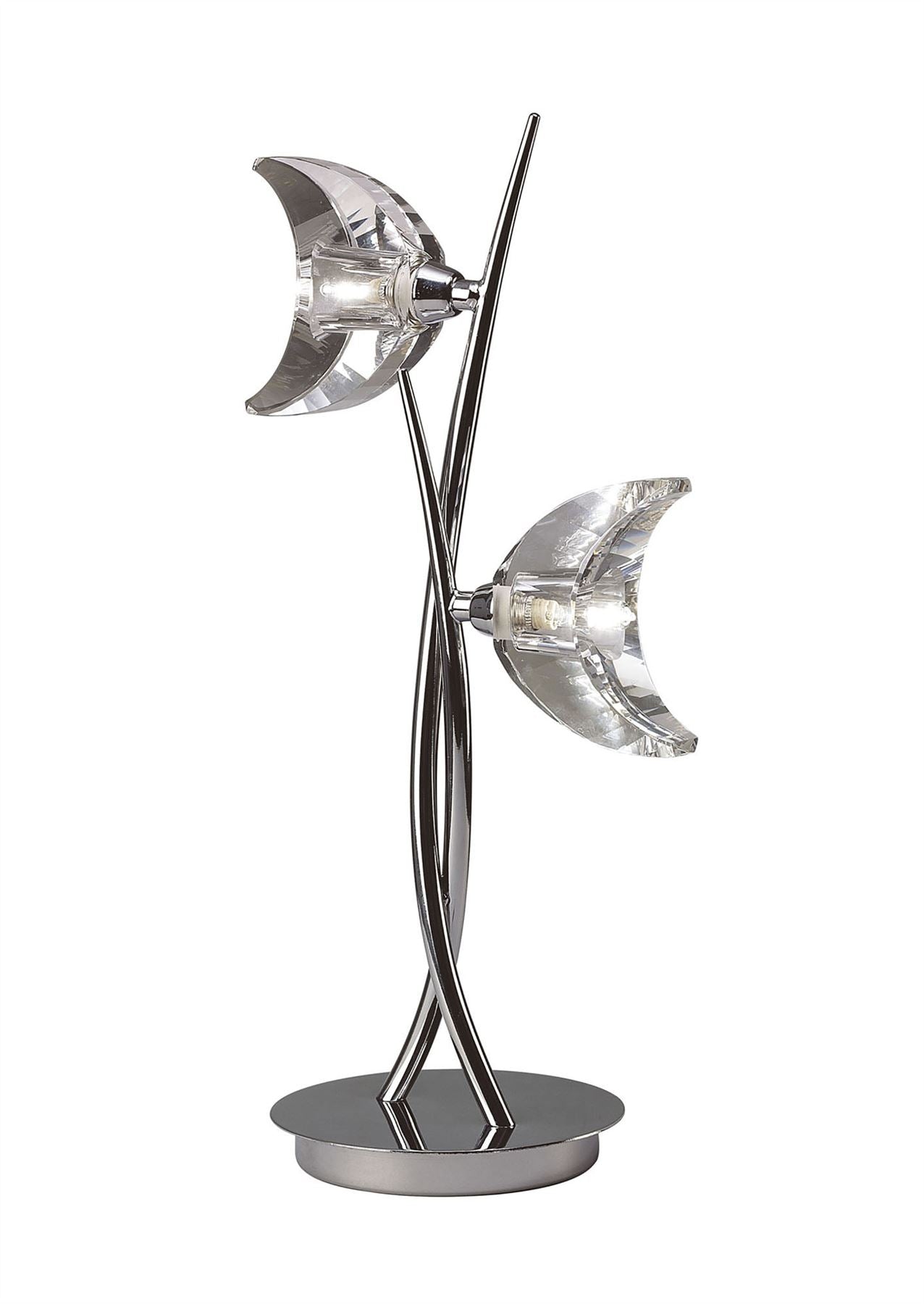Mantra M1460 Eclipse Table Lamp 2 Light G9, Polished Chrome