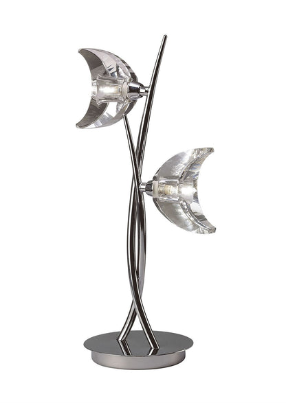Mantra M1460 Eclipse Table Lamp 2 Light G9, Polished Chrome