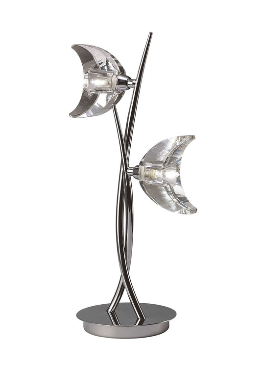Mantra M1460 Eclipse Table Lamp 2 Light G9, Polished Chrome