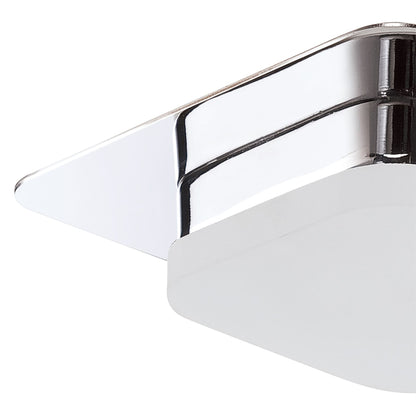 Mantra Fusion Marcel Recessed Down Light 5W LED Square 3000K IP44, 450lm, Polished Chrome/Frosted Acrylic, Cut Out: 70mm, Driver Included, 3yrs Warranty