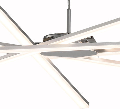 Mantra M5913 Star LED Pendant 69cm Round 42W 3000K, 3700lm, Dimmable Silver/Frosted Acrylic/Polished Chrome, 3yrs Warranty