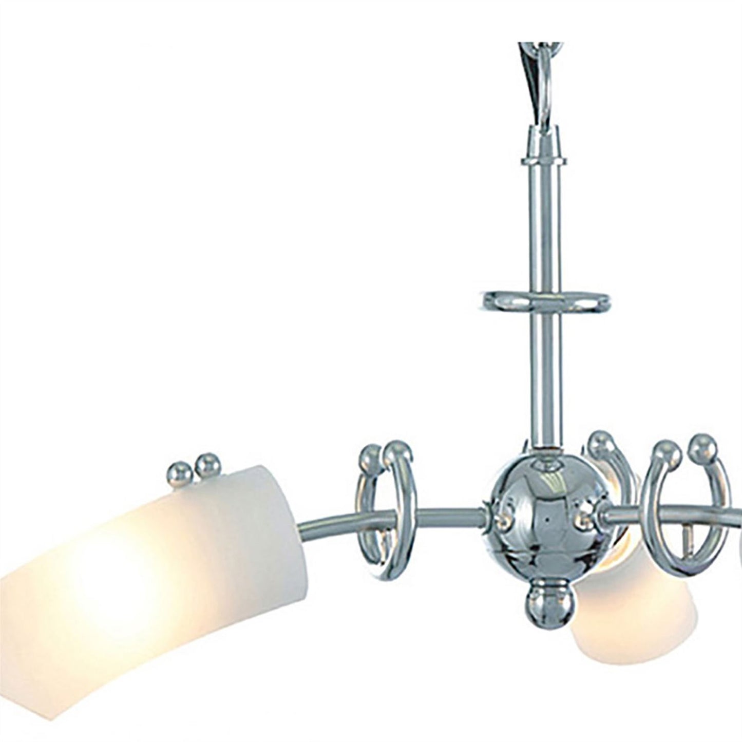 Diyas Lucia 36cm  3 Light G9 Polished Chrome/Frosted Glass Ceiling Pendant Light Fitting