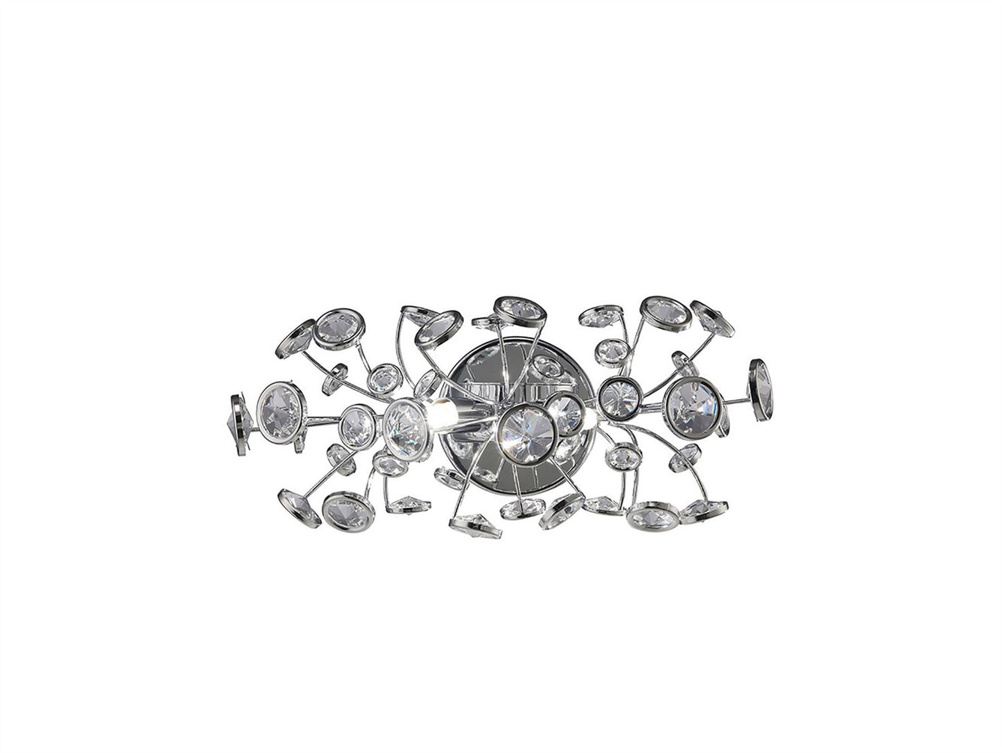 Diyas Savanna Wall Light Switched 2 Light G9 Polished Chrome/Crystal