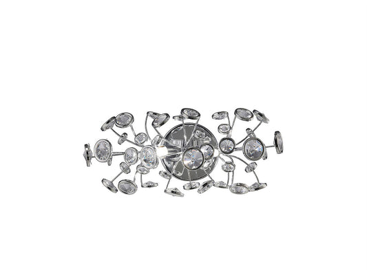 Diyas Savanna Wall Light Switched 2 Light G9 Polished Chrome/Crystal