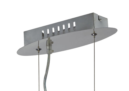 Diyas Aries Linear  5 Light G9 Polished Chrome, Glass Ceiling Pendant Light Fitting