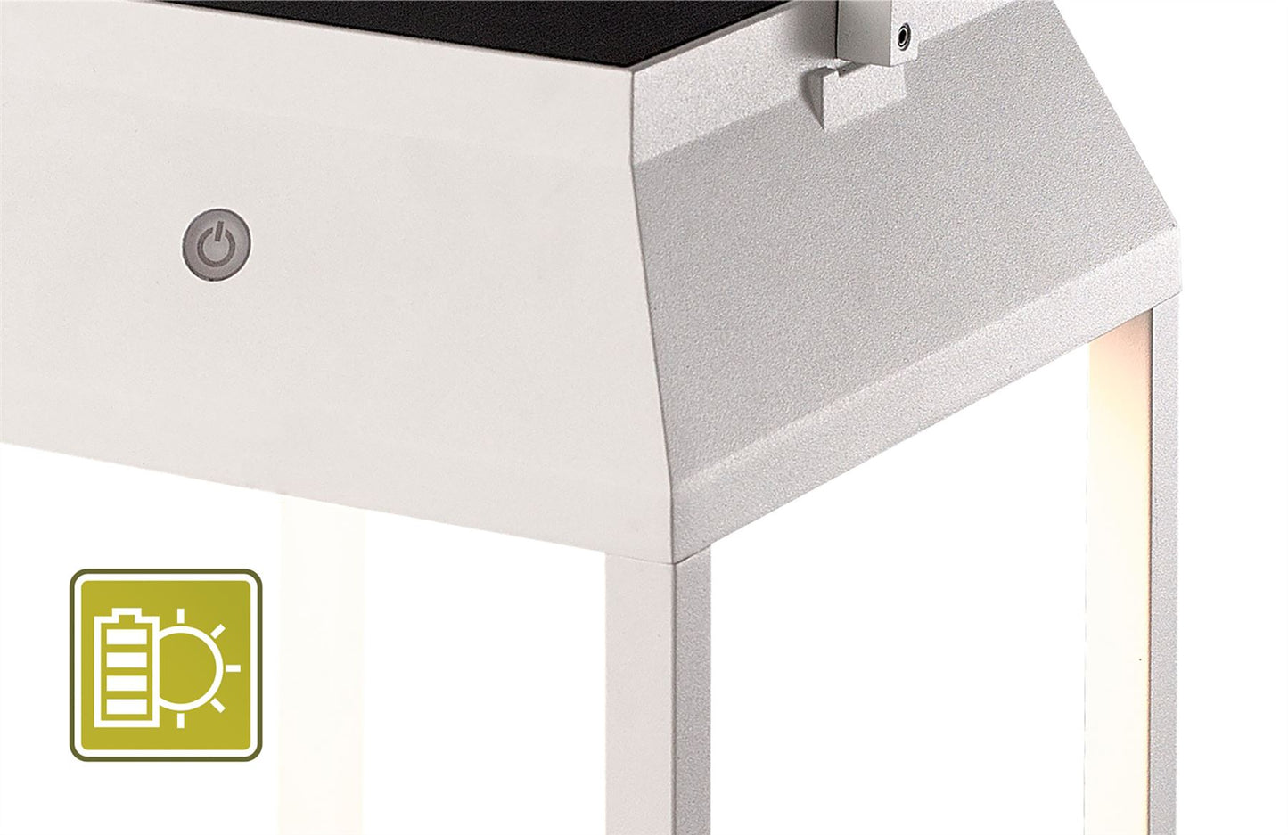 Mantra Fusion Sapporo Cordless Sapporo Large Solar Rechargeable Battery Operated Lantern, 3W LED, 3000K, 238lm, IP54, White, 3yrs Warranty