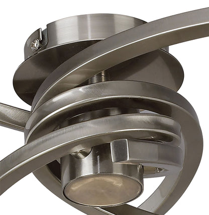 Mantra Alaska GU10 37cm Ceiling 3 Light L1/SGU10, Satin Nickel, CFL Lamps INCLUDED
